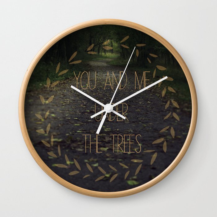 you & me under the trees Wall Clock