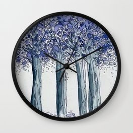 Jacarandas Wall Clock | Rainbow, Pattern, Supportlocal, Saartist, Painting, Watercolor, Floralpatterns, Localart, Aussieartist, Australia 