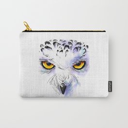 Snowy owl face Carry-All Pouch
