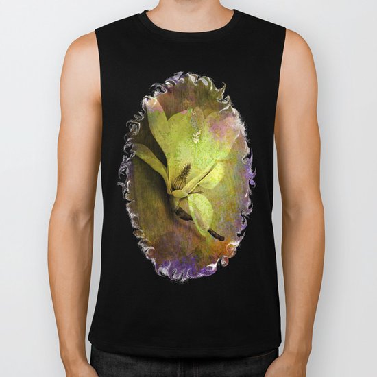 Textured Flower Biker Tank