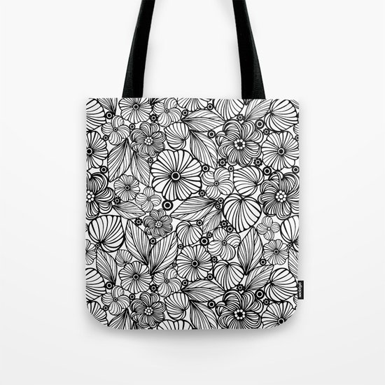Candy flowers in black Tote Bag