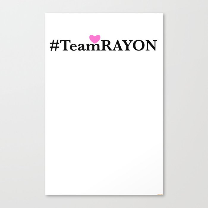 #TeamRAYON Pink - Heart  Canvas Print