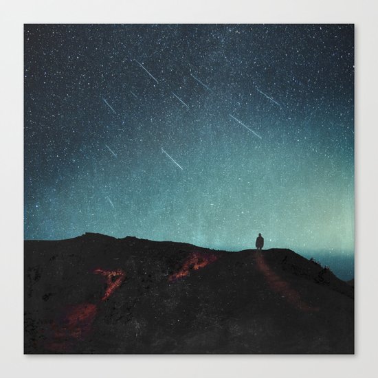 night of falling stars Canvas Print