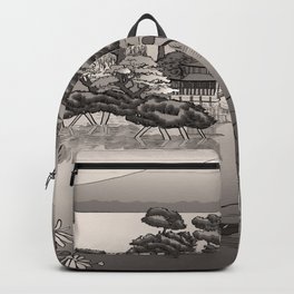 Japan Mural - Sepia Color Backpack