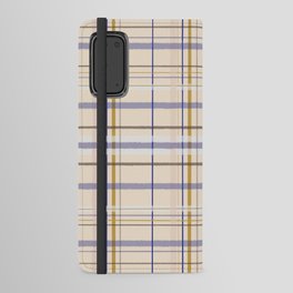Creamed plaid Android Wallet Case