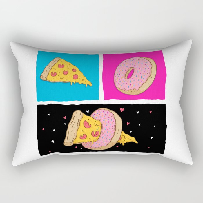 Pizza & Donut Rectangular Pillow