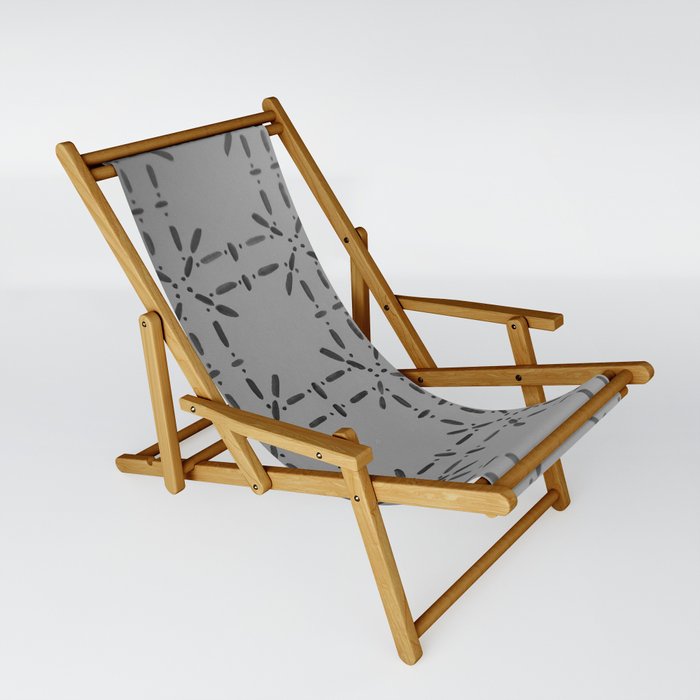 grey square pattern design Sling Chair