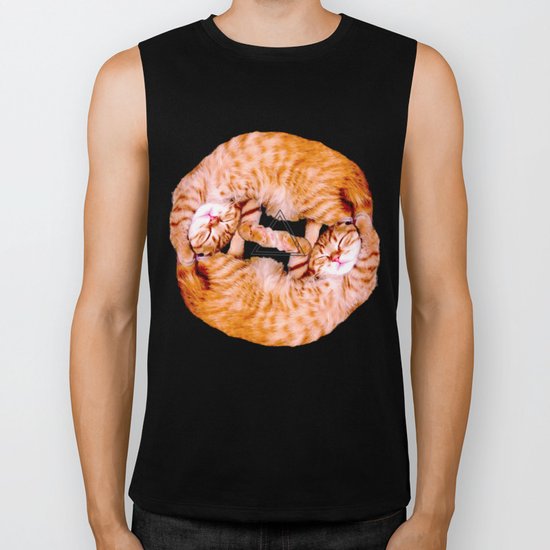 the cat and the cat Biker Tank