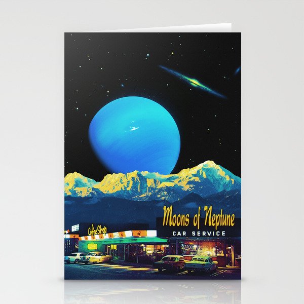 Moons Of Neptune Car Service Stationery Cards