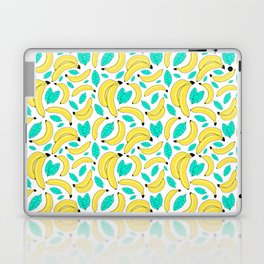Colorful juicy bananas with leaves Laptop Skin