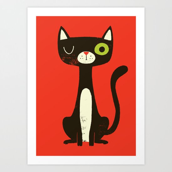 Black Cat Art Print