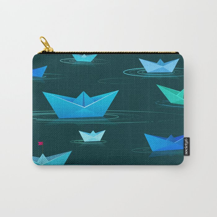 Origami paper boats Carry-All Pouch