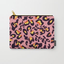 Leopard Pattern Light Pink Print Carry-All Pouch