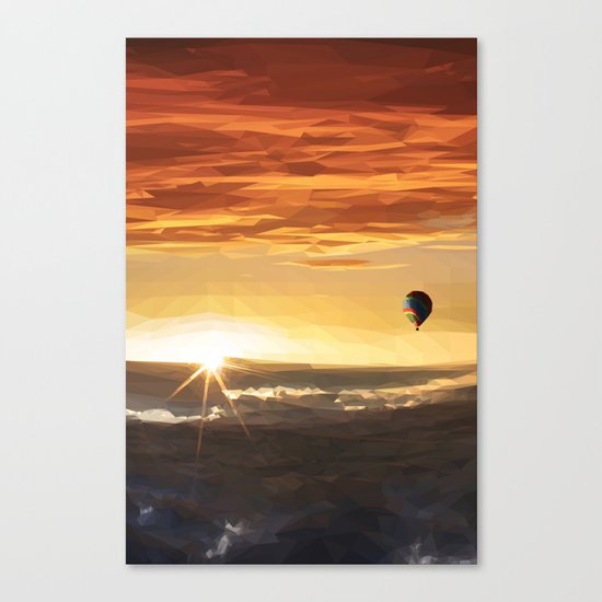 The Orange Adventurer - Sky & Balloon Canvas Print