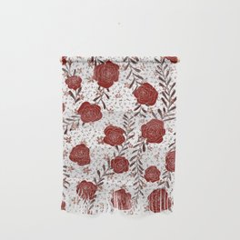 Red Roses Pattern Wall Hanging