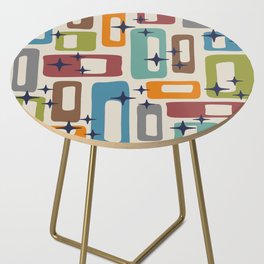 Retro Mid Century Modern Abstract Pattern 224 Atomic Googie Side Table