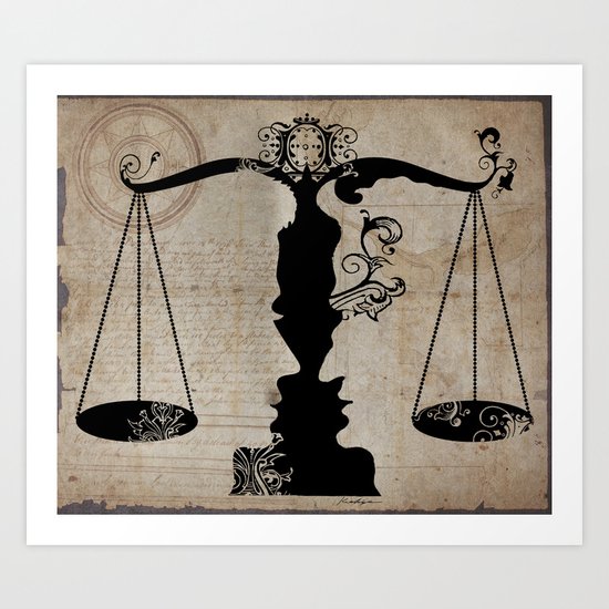 Weigh your Justice Art Print