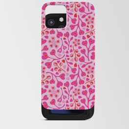 WITH LOVE FLORAL HEARTS AND LOVE PATTERN iPhone Card Case