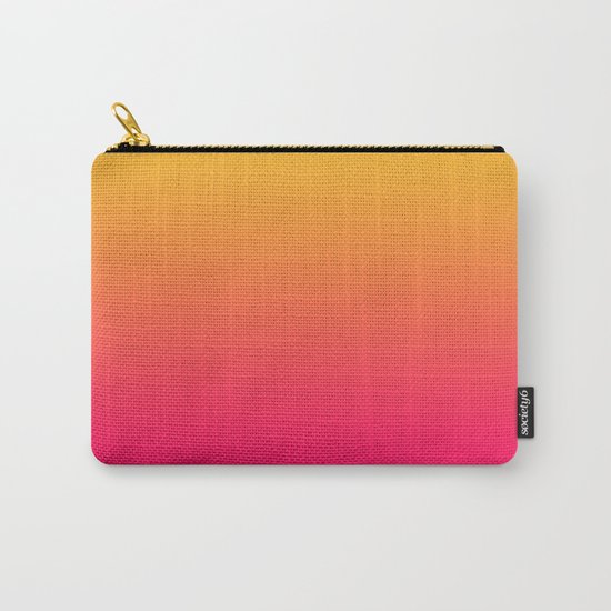 Hot Pink / Golden Heart Gradient Colors Carry-All Pouch