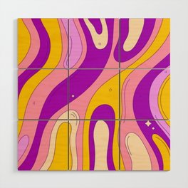 Groovy Psychedelic Background Wood Wall Art