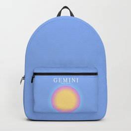 Gemini - Astrology Zodiac Aura Gradient Backpack | Zodiac, Horoscope, Constellations, Typography, Celestial, Graphicdesign, Gradient, Birthday, Good Energy, Stars 
