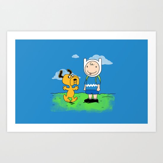 A Boy's BFF Art Print