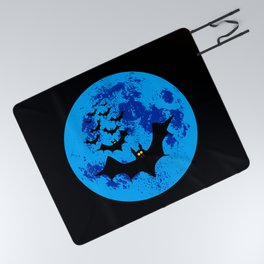 Vampire Bats Against The Blue Moon Picnic Blanket