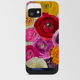Ranunculus obsessed flower collage  iPhone Card Case