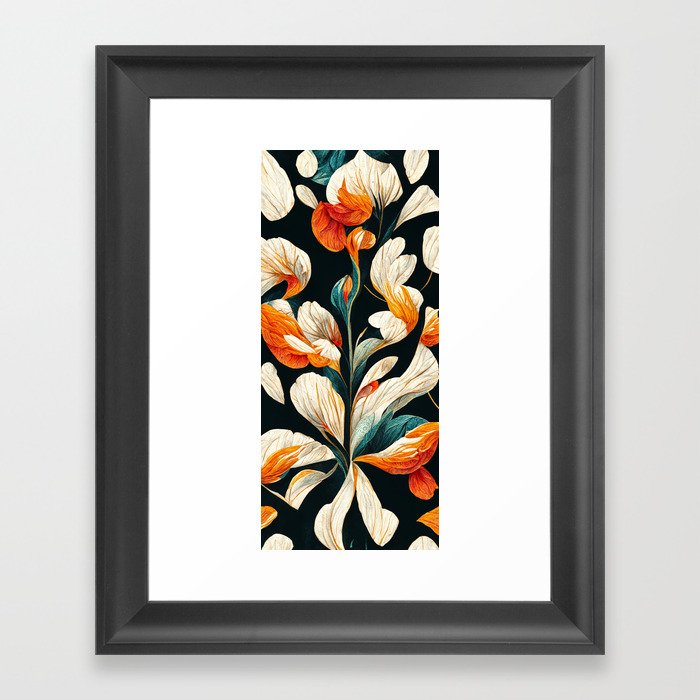 Ornate Flowers 03 Framed Art Print