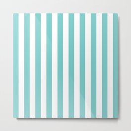 Vertical Aqua Stripes Metal Print | Aqua, Digital, Simple, Minimal, Abstractpattern, White, Modern, Verticalstripes, Abstract, Minimalart 