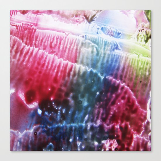 abstract composition of red and blue colours Canvas Print