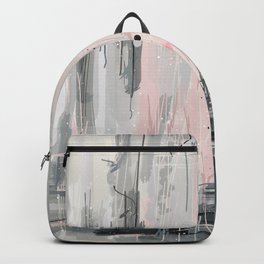 Soft Pink Abstract Backpack