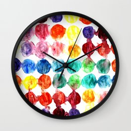 Circles watercolor abstract print Wall Clock