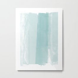 Pale Turquoise Abstract Coastal Colors Painting Metal Print | Turquoise, Painting, Coastal, Contemporary, Water, Minimalism, Green, Textured, Ocean, Geometric 