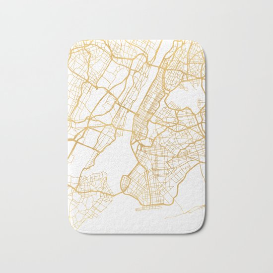 NEW YORK CITY NEW YORK CITY STREET MAP ART Bath Mat