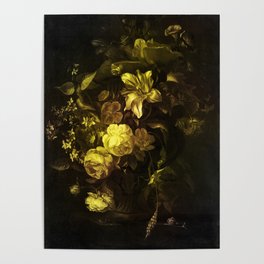 Flowers in a Vase - yellow Poster