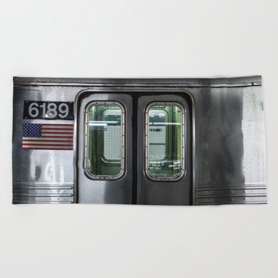 New York City Subway Beach Towel