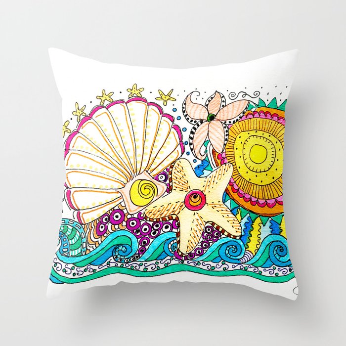 FantaSea Throw Pillow by the painted apron Society6
