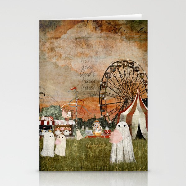 Ghost Fairground Stationery Cards