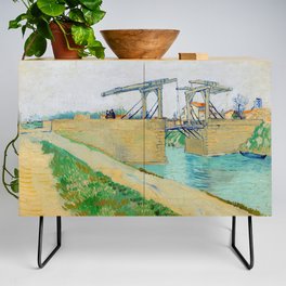 Vincent van Gogh - Langlois Bridge at Arles with Road Alongside the Canal Credenza