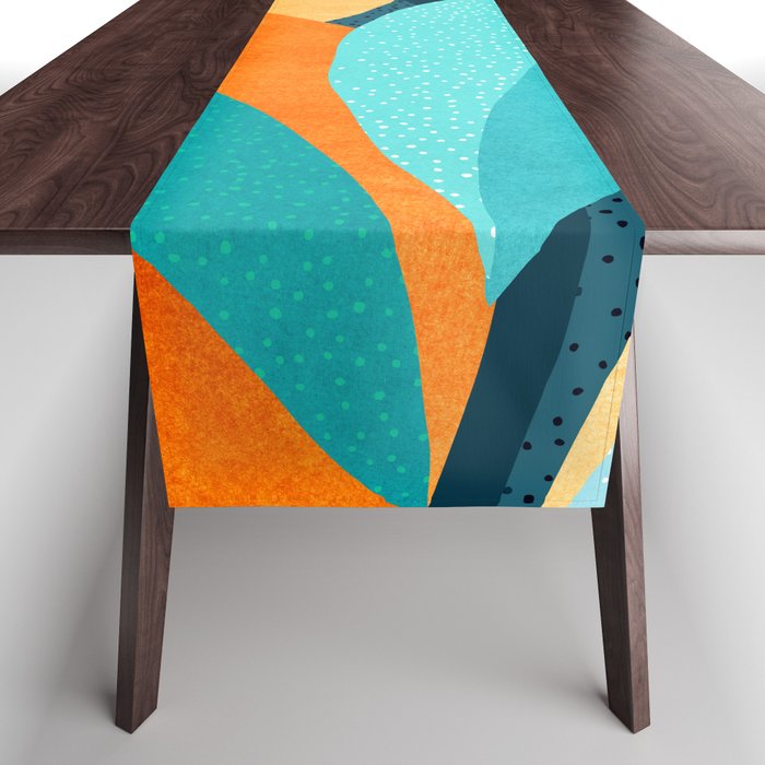 Abstract Tropical Foliage Table Runner