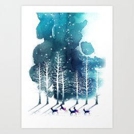 Winter Night 2 Art Print