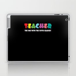 Teacher With Fifth Graders Teachers Day School Laptop Skin