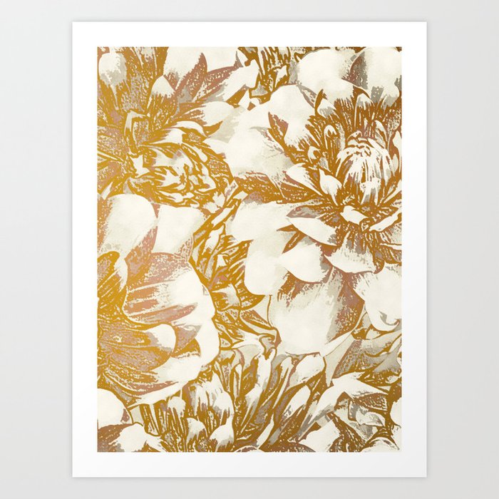 Proud Dahlias Art Print