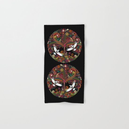 tree of life black Hand & Bath Towel