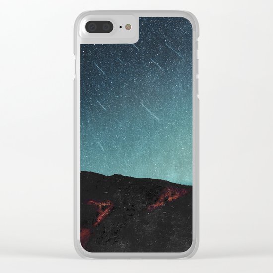 night of falling stars Clear iPhone Case