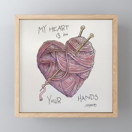My Heart is in Your Hands Framed Mini Art Print