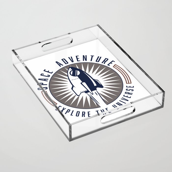 Space Adventure Explore the Universe Acrylic Tray