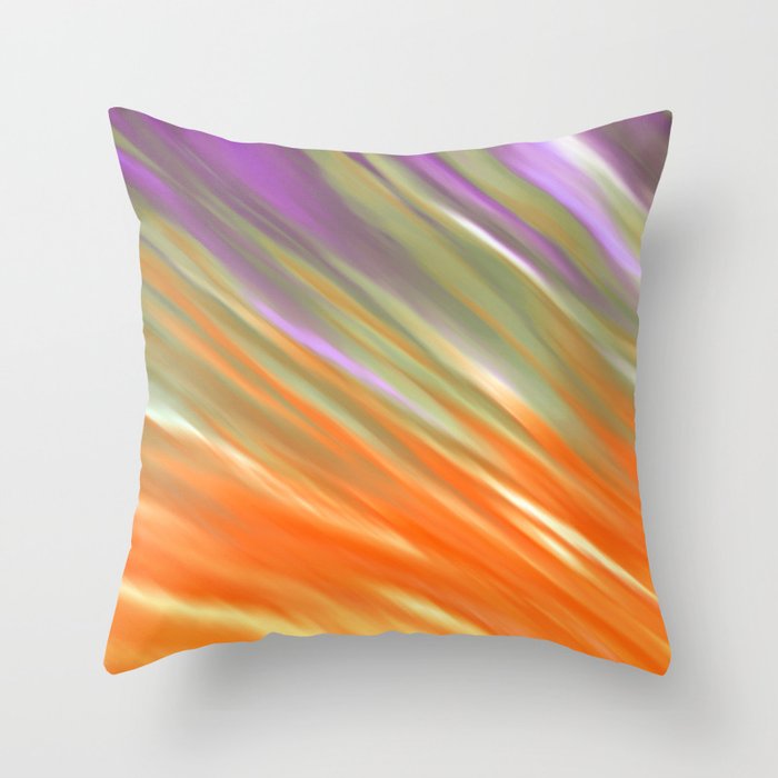 Tangerine Aurora Throw Pillow