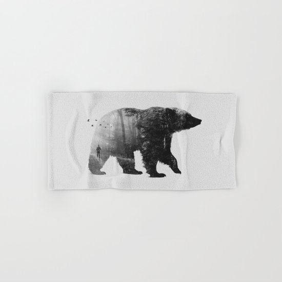 Into the Wild b&w Hand & Bath Towel